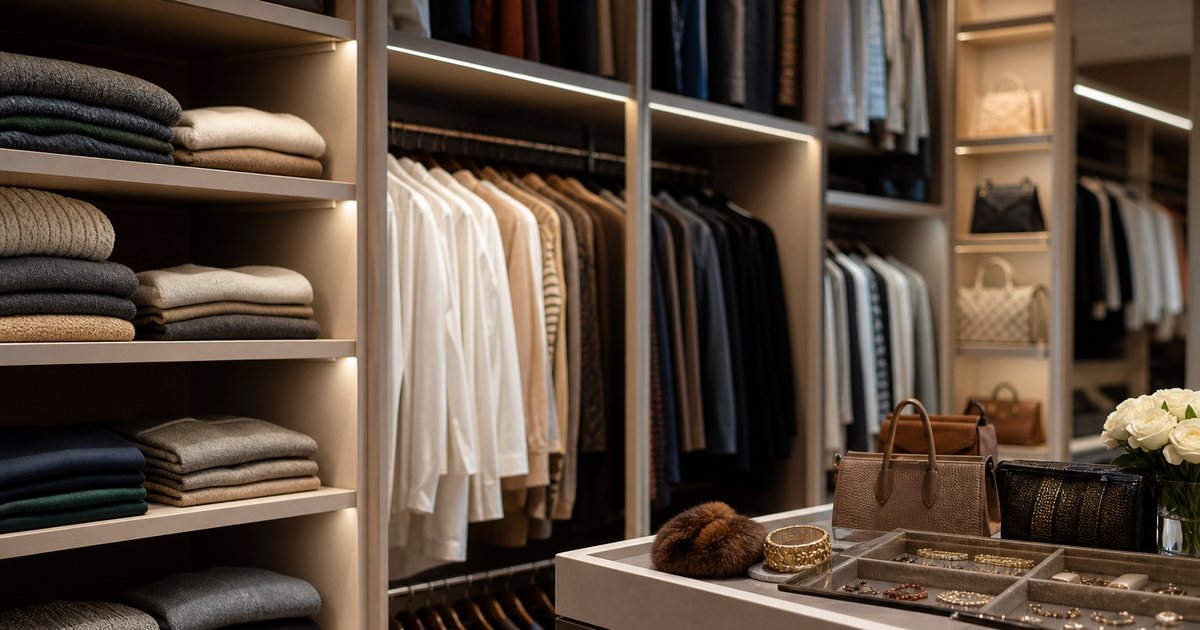 How Should You Organize A Walk In Closet For Fine Garments And Accessories?
